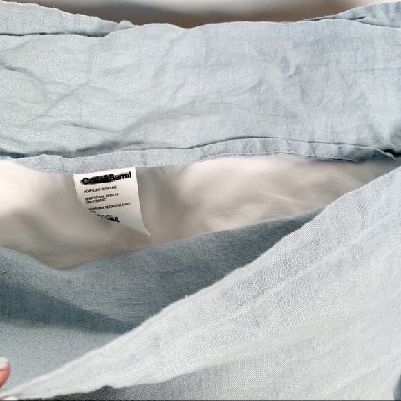 Crate & Barrel Lake Natural Hemp Fiber Euro Sham - Picture 7 of 11